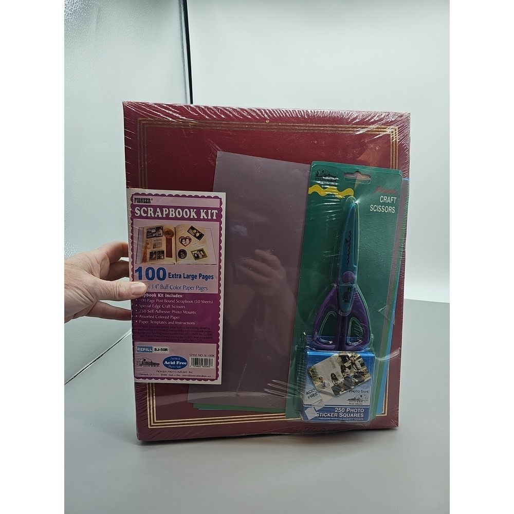 Photo Memories by Pioneer Creative Kit Scrapbook 100 Pages W/ Craft Scisso New